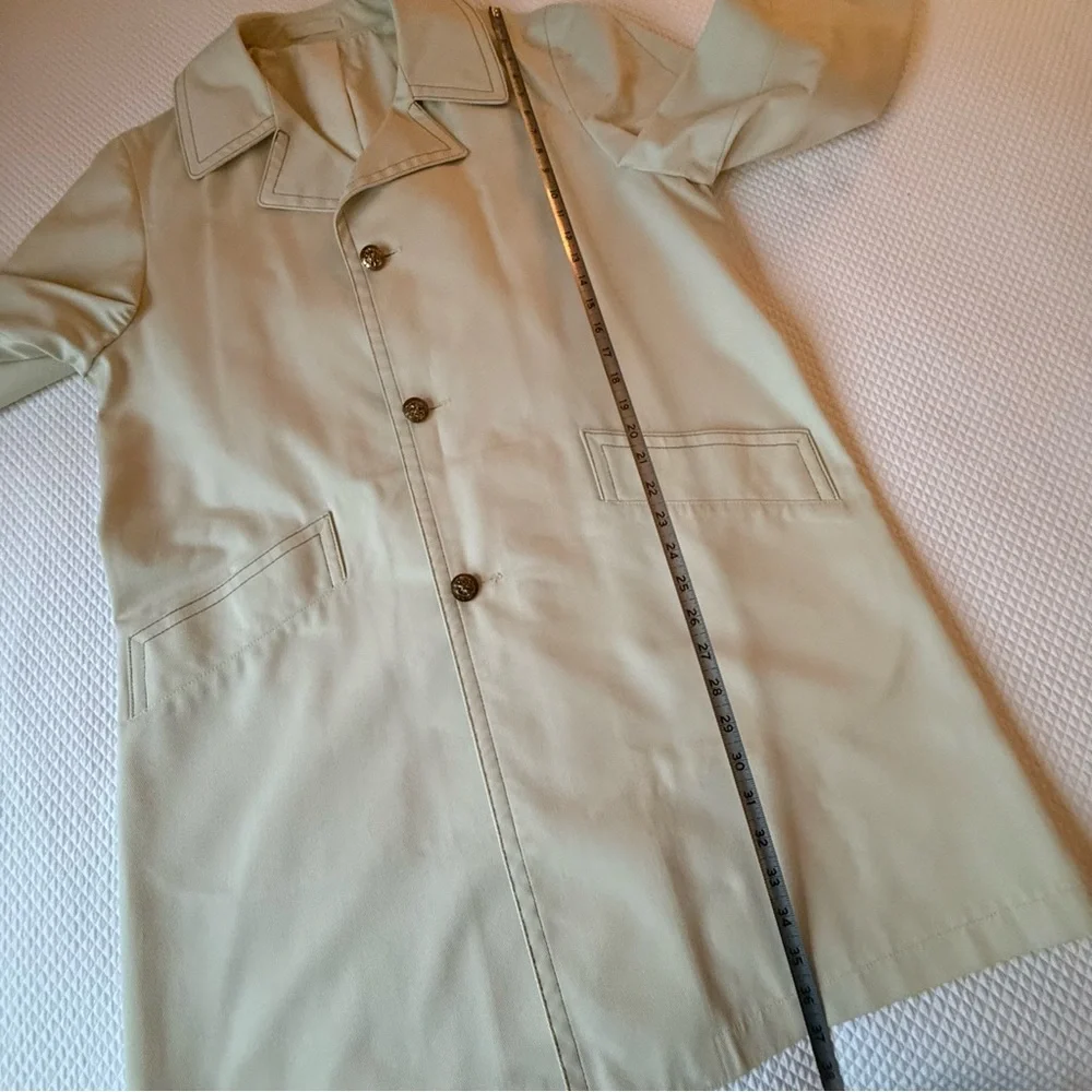 Vintage London Fog‎ Men's Maincoats Raincoat Trench Coat Creme 40R Classic USA